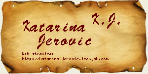 Katarina Jerović vizit kartica
